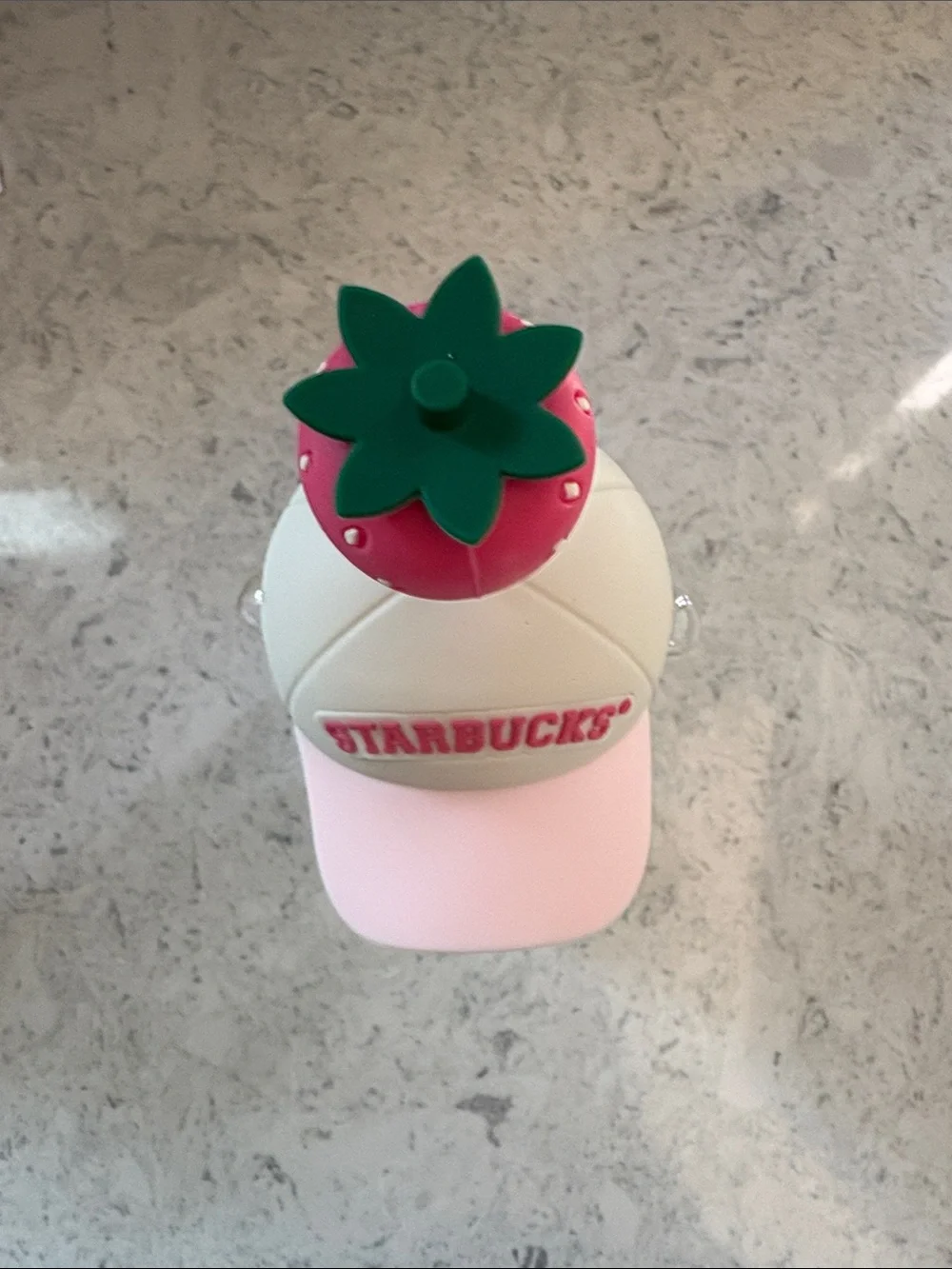2026 New Starbucks Bearista Bear Cup pink Drink Strawberry Topper Baseball cap - Picture 6 of 9